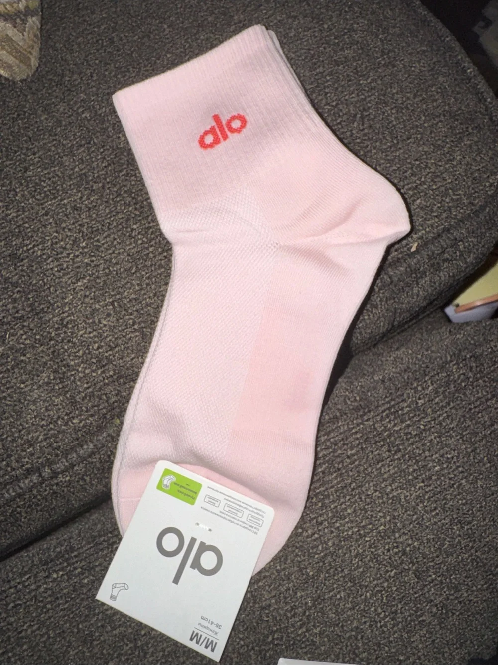 Boxed ALO NWT Yoga Pastel Crew Socks Pack - Yellow, Lime, Lavender, Blue, Pink